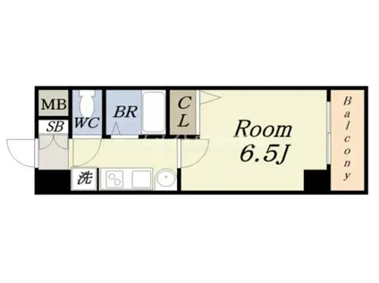 エステムコート大阪ベイエリア(1K/3階)の間取り写真