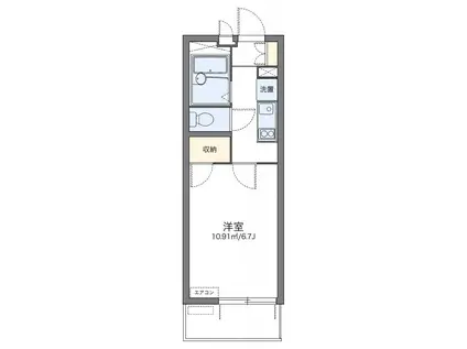 レオパレス桜(1K/3階)の間取り写真