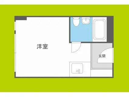 ファンターナ上本町(ワンルーム/3階)の間取り写真