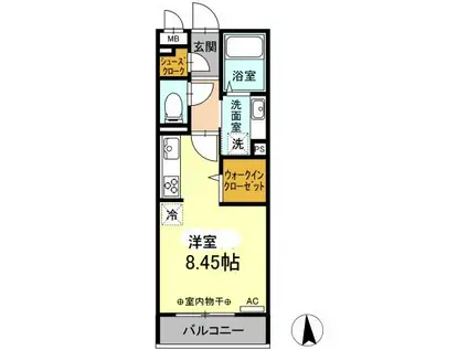 グランメゾン北野(ワンルーム/3階)の間取り写真