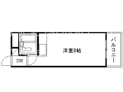 スクエアメゾン志紀(ワンルーム/4階)の間取り写真