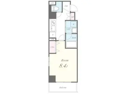 ルキシア神楽坂(1K/3階)の間取り写真