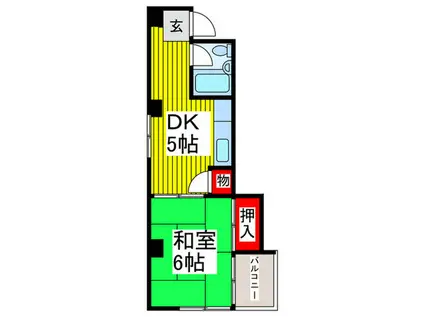 ブライズV(1DK/2階)の間取り写真
