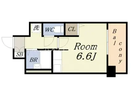 L-FLORA此花(ワンルーム/8階)の間取り写真