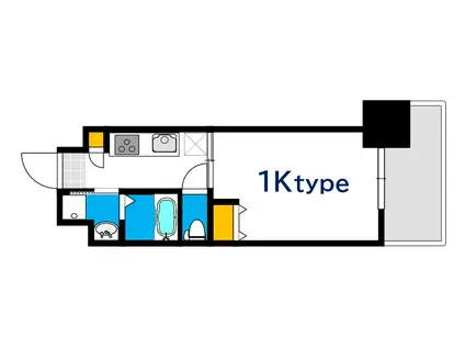 THE GIULIA ORIENT BLD NO.125(1K/9階)の間取り写真