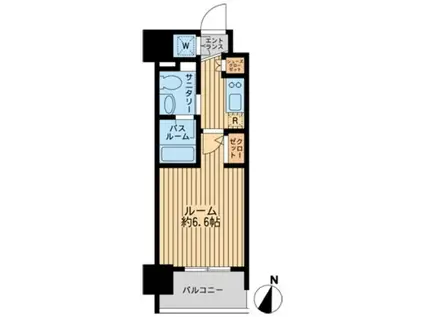 ダフィット門前仲町(1K/7階)の間取り写真