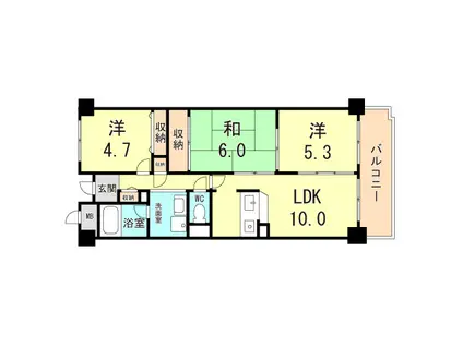 グランドシャリオ(3LDK/3階)の間取り写真