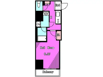 SKYCOURT板橋本町II(1K/2階)の間取り写真