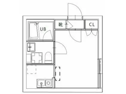 ルーデンス日暮里(ワンルーム/4階)の間取り写真