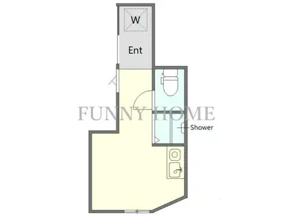 サークルハウス三宿弐番館(ワンルーム/1階)の間取り写真