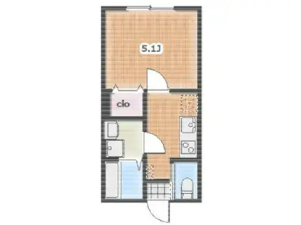 MAISON PEAKS(1K/1階)の間取り写真