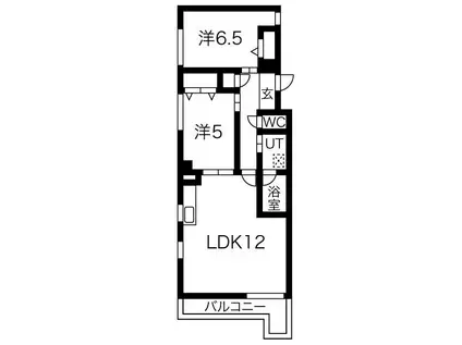 リブレM鳥神(2LDK/3階)の間取り写真
