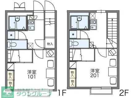 レオパレスRITZ-II(1K/1階)の間取り写真