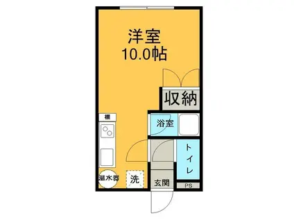 メゾンスリーゼ(ワンルーム/1階)の間取り写真