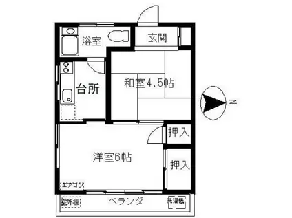 スリービーマンション(2K/3階)の間取り写真