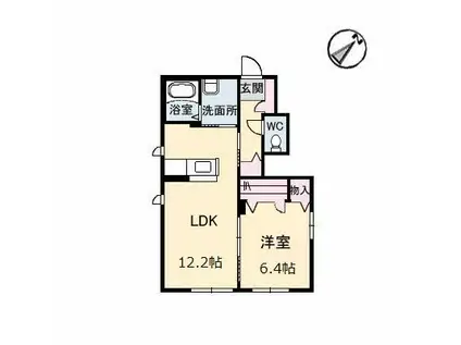 エターナルメゾン(1LDK/1階)の間取り写真