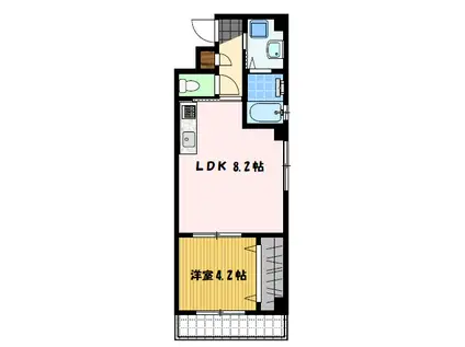 サザンパレスII(1LDK/5階)の間取り写真