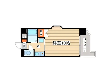 松栄タワーイン宮城野(1K/6階)の間取り写真