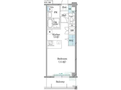 ホーリーフォート南平岸(1K/1階)の間取り写真
