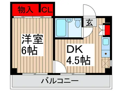 ヴァーレンハウス西村1(1DK/3階)の間取り写真