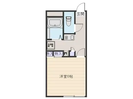 レオパレスポップ(1K/2階)の間取り写真