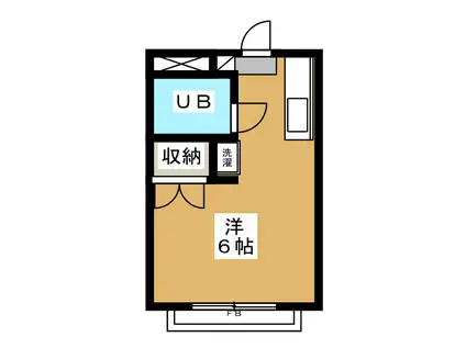 ラ・シャンブル(ワンルーム/1階)の間取り写真