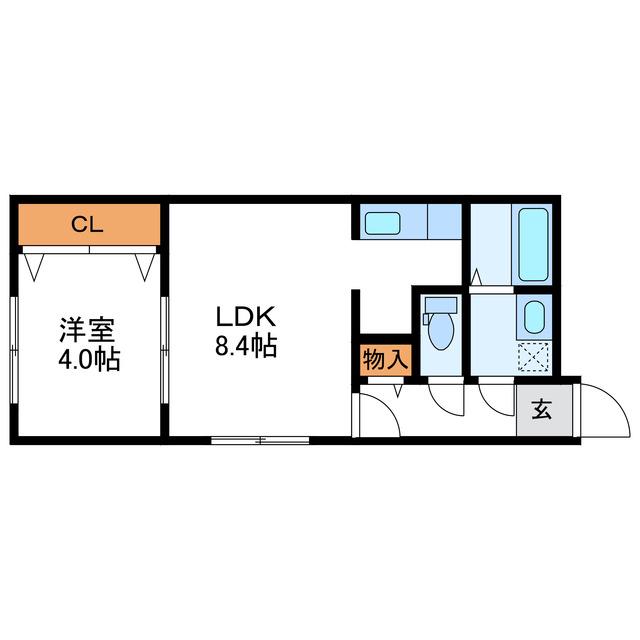 ラプレッツアグルーN12(1LDK/2階)の間取り写真