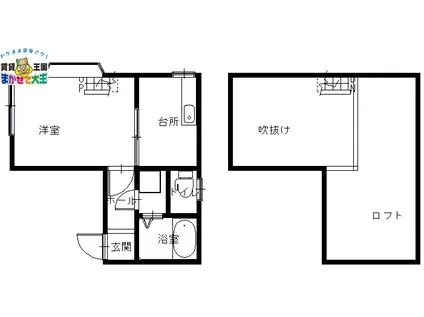 シティビュー住吉弐番館(1K/2階)の間取り写真