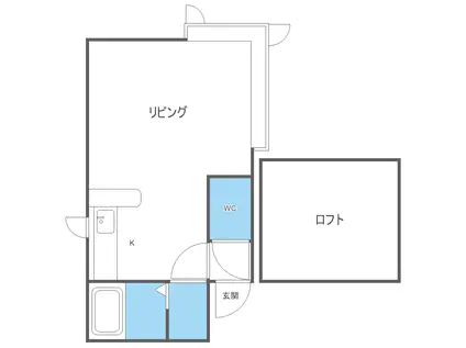 ビリオネア十番舘(1K/2階)の間取り写真