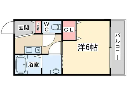 リバーホンジョウ(1K/3階)の間取り写真