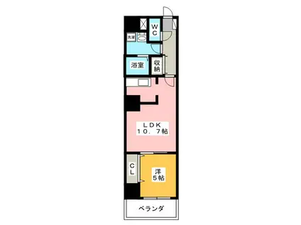 OPUS常盤(1LDK/4階)の間取り写真