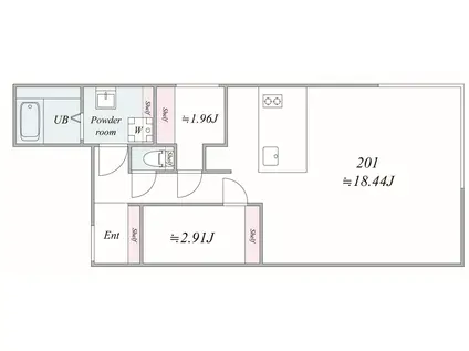 TRIAS521(2LDK/2階)の間取り写真