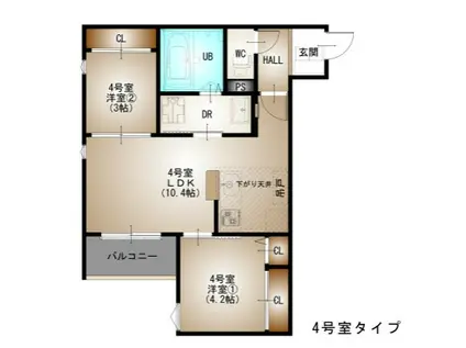 REGALEST-N(2LDK/3階)の間取り写真