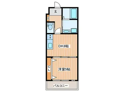 タイセイパレス・アリビオ(1DK/1階)の間取り写真