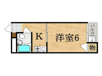 ハイツ大野(1K/3階)の間取り写真