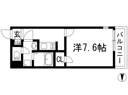 レオネクスト石橋(1K/2階)の間取り写真