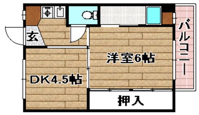 ビレッジハウス西町 3号棟(2DK/1階)の間取り写真