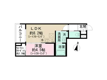 東京都練馬区上石神井南町計画(1LDK/1階)の間取り写真