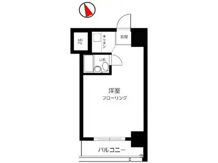 茅場町スカイハイツ(ワンルーム/5階)の間取り写真