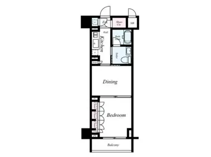 フィース水天宮前(2K/6階)の間取り写真