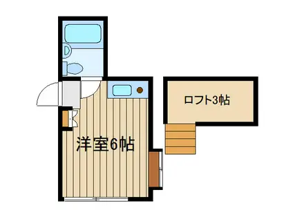 ハイツエスニック(ワンルーム/1階)の間取り写真