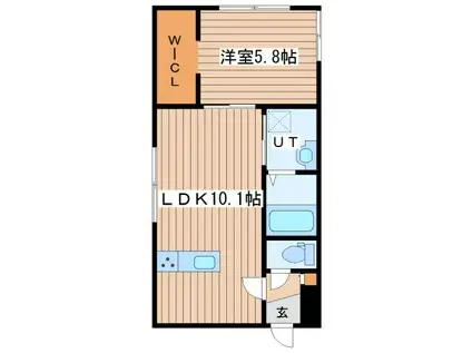 レプニーズ ザ・レジデンス二十四軒 ファースト(1LDK/4階)の間取り写真