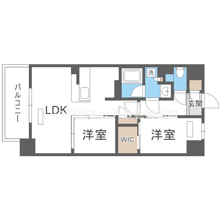 アーバネックス東梅田(2LDK/10階)の間取り写真