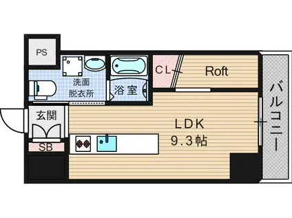 アイボリーポワント難波ウエスト(ワンルーム/10階)の間取り写真