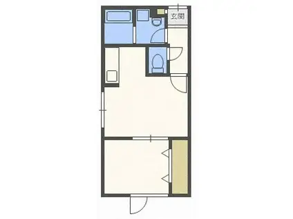 リングル南5条(1LDK/1階)の間取り写真