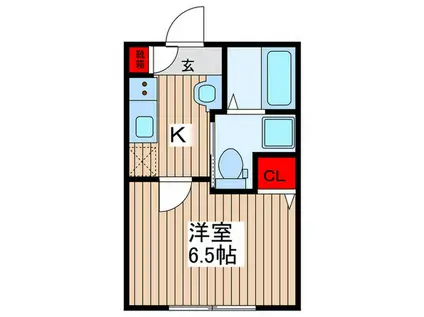 コート関町北(1K/2階)の間取り写真