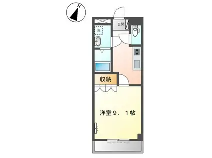 クレアトミー(1K/2階)の間取り写真