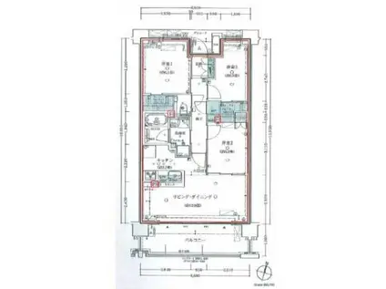 ザ・パークハウス杉並和田(3LDK/4階)の間取り写真