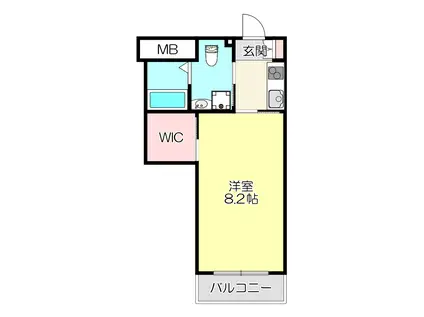 アンギン ルマ(1K/9階)の間取り写真