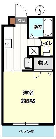 総社Sフラッツ C棟(1K/1階)の間取り写真